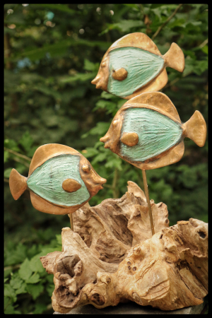 Hilde Peeters - Drie doktersvissen (Detail)(Photo Nicole Kusters)(Bronze)